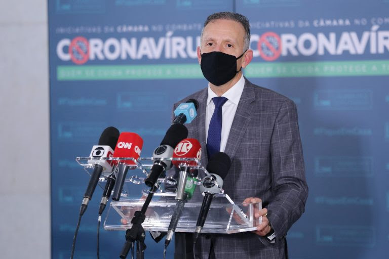 O relator da Reforma Tributária, dep. Aguinaldo Ribeiro (PP - PB), concede entrevista
