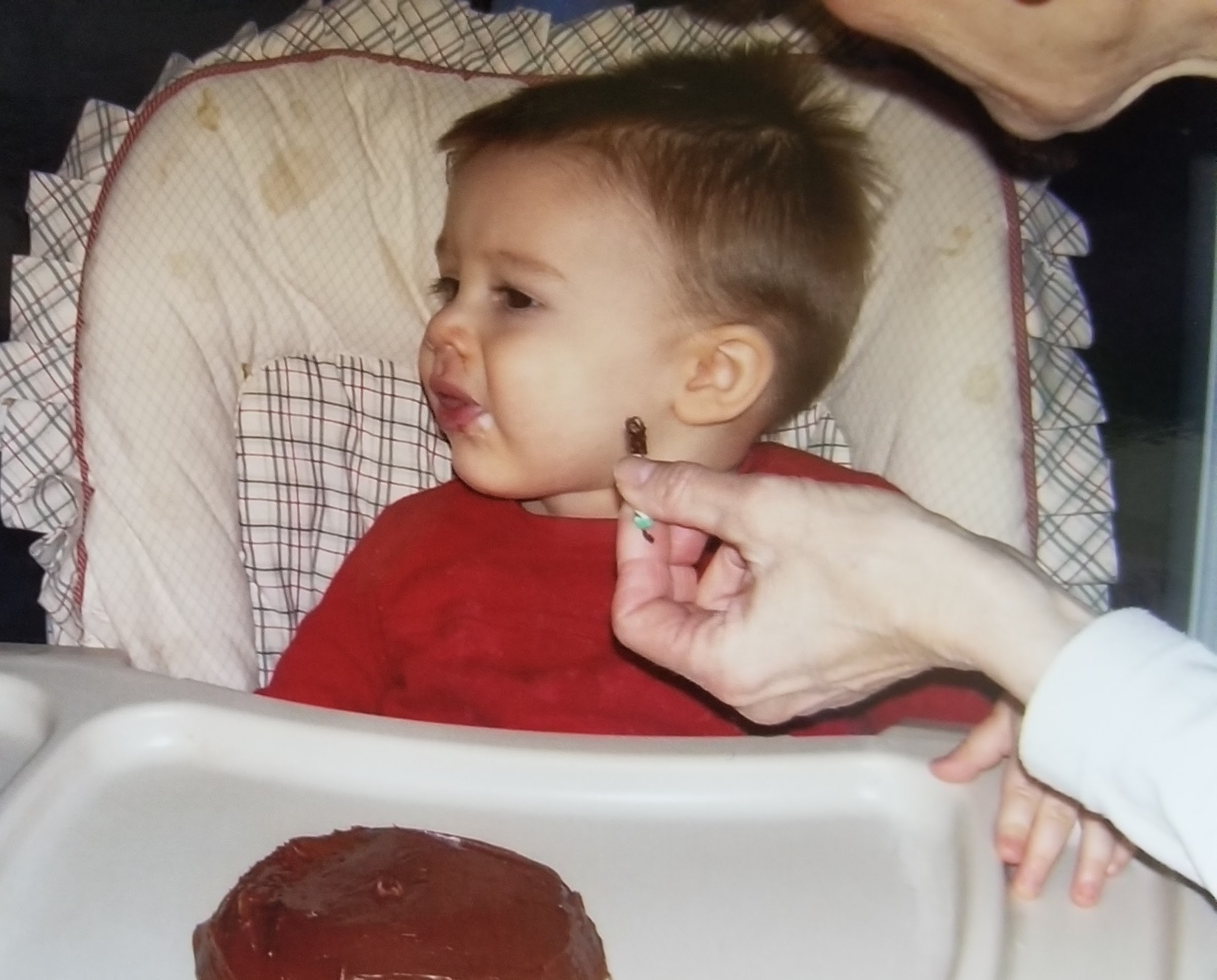 My middle son saying no to cake of all things!