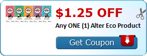 $1.25 OFF Any ONE (1) Alter Eco Product