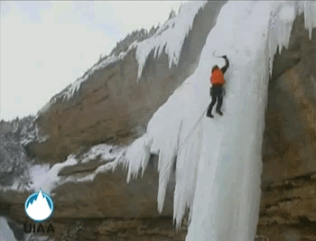 Image result for image of guy ice climbing and falling