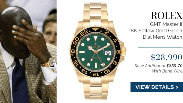 GMT Master II 18K Yellow Gold Green Dial
