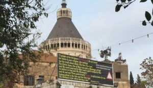 Nazareth: Signs outside Church of the Annunciation feature anti-Christian Qur’an verses