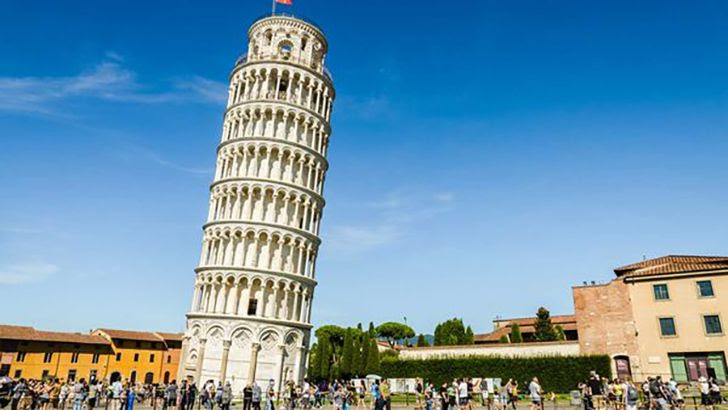 The Leaning Tower of Pisa was never straight.
