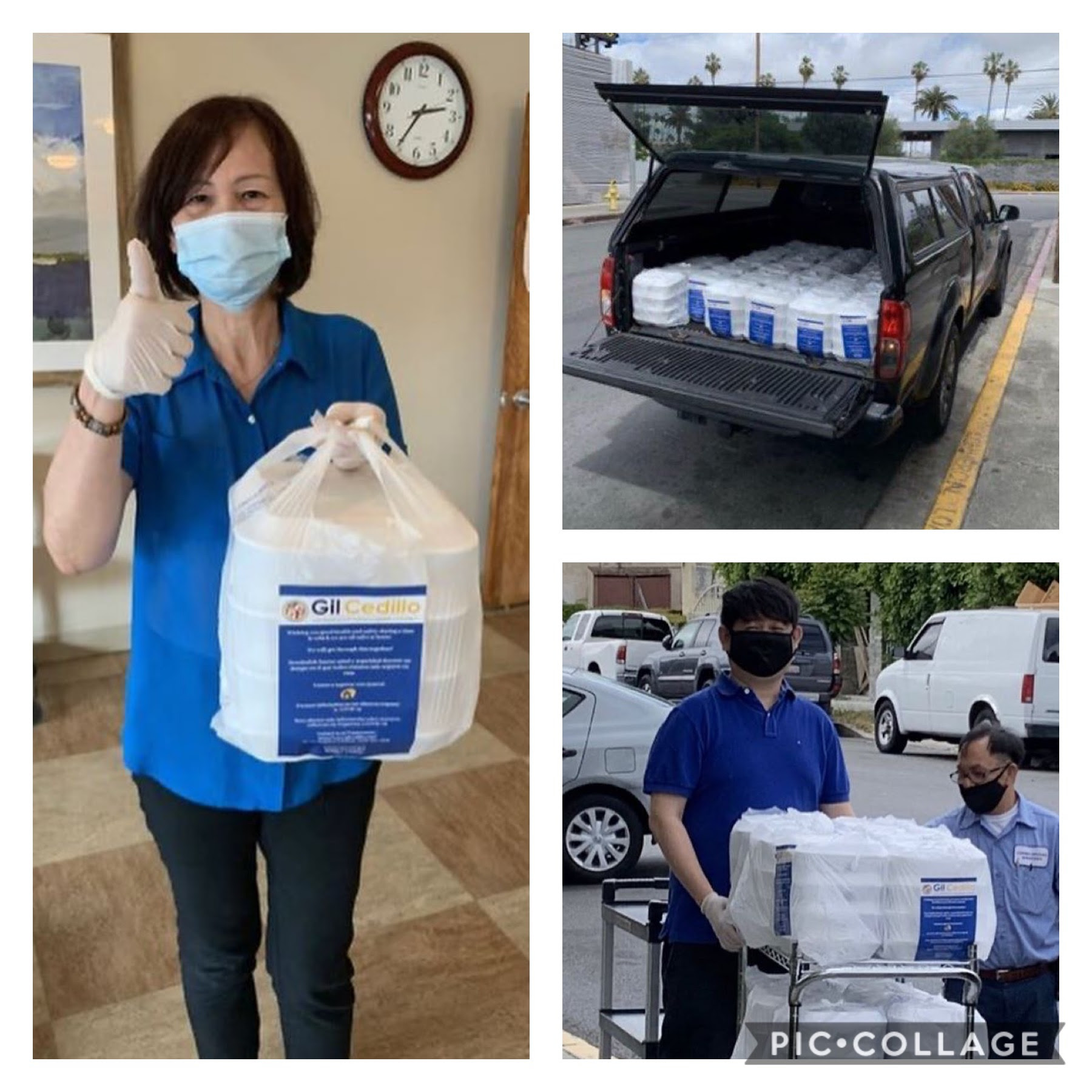 LANI and Margarita's Grill distributed hot meals to seniors at
Pilgrim Tower Senior Apartments 5-12-2020 COLLAGE 2