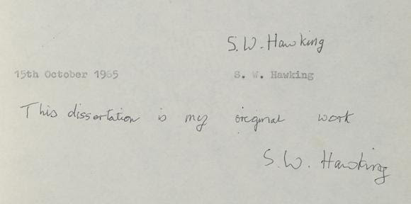 Step inside the mind of the young Stephen Hawking as his PhD thesis goes online