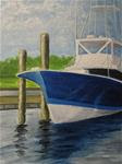 Blue Fishing Boat at Dock - Posted on Friday, January 30, 2015 by Katrina  Parker Williams