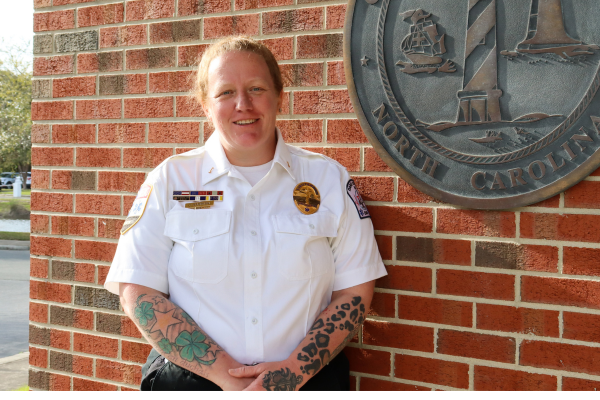 Charlene Garrish, Emergency Medical Technician Lieutenant for the Dare County EMS Department, 15-year pin.
