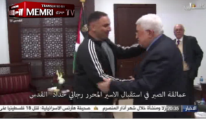 “Moderate” Abbas welcomes jihad murderer released from prison as a returning hero