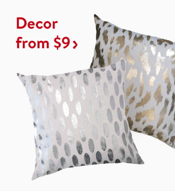 Find beautiful decor items from $9