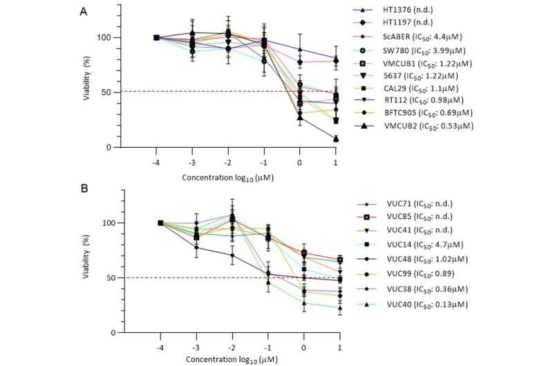 Therapeutically effective drugs for bladder cancer identified