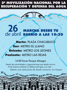 Afiche Marcha por el Agua
