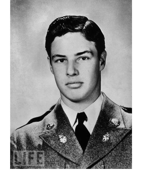 Marlon                                      Brando attempted to join the Army                                      but was rejected due to a football                                      knee injury he got at Shattuck                                      Military Academy. He later had                                      knee surgery changing his draft                                      status from 4-F to 1-A. Due to his                                      attitude at the draft board during                                      questioning he was rejected from                                      the Korean War.: 