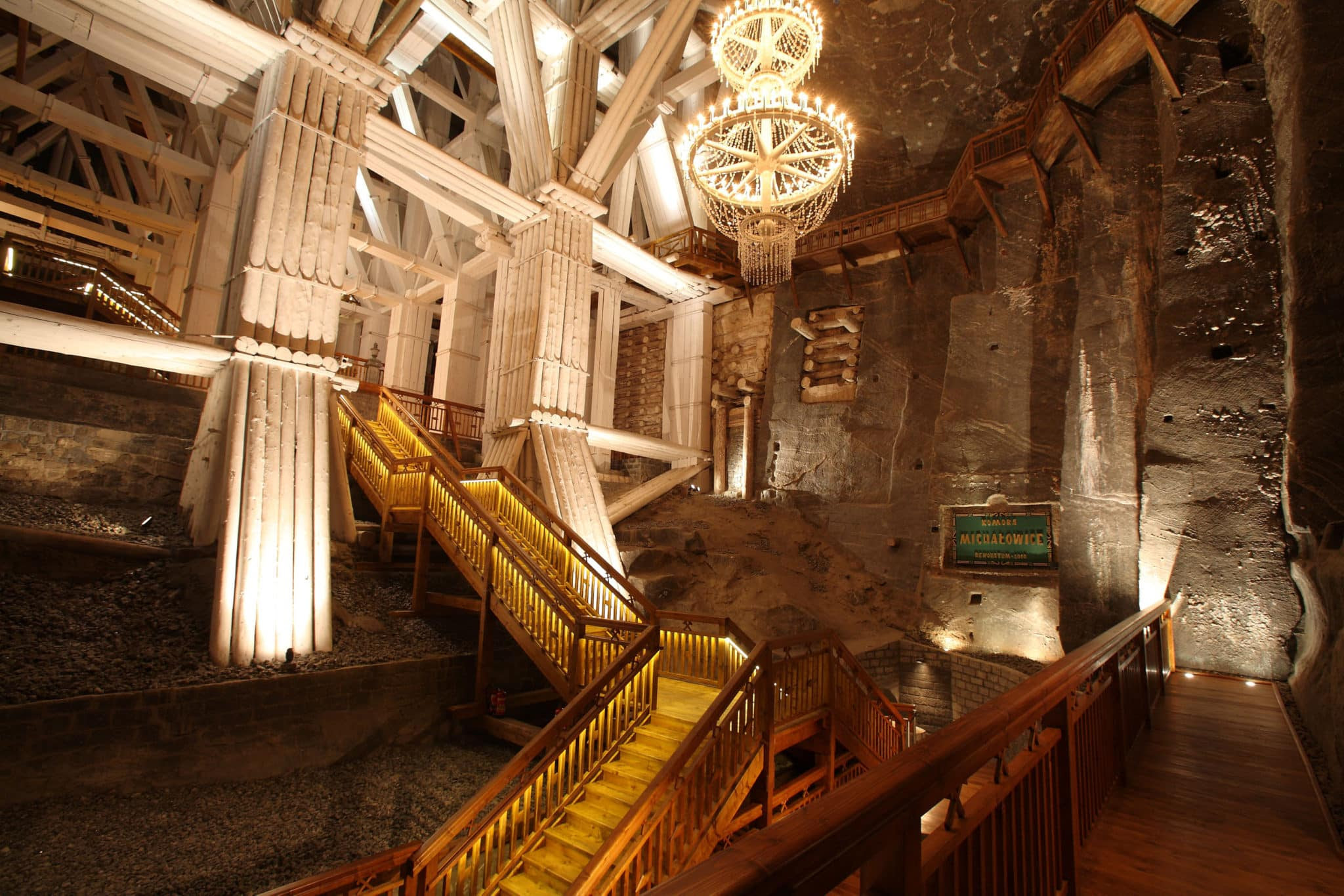 Wieliczka Salt Mine - underground staircases