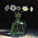 Daisies in an antique ink bottle - Posted on Saturday, January 24, 2015 by Peter J Sandford