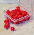 Fresh Raspberries,still life,oil on canvas,6x6,price$200 - Posted on Wednesday, April 15, 2015 by Joy Olney