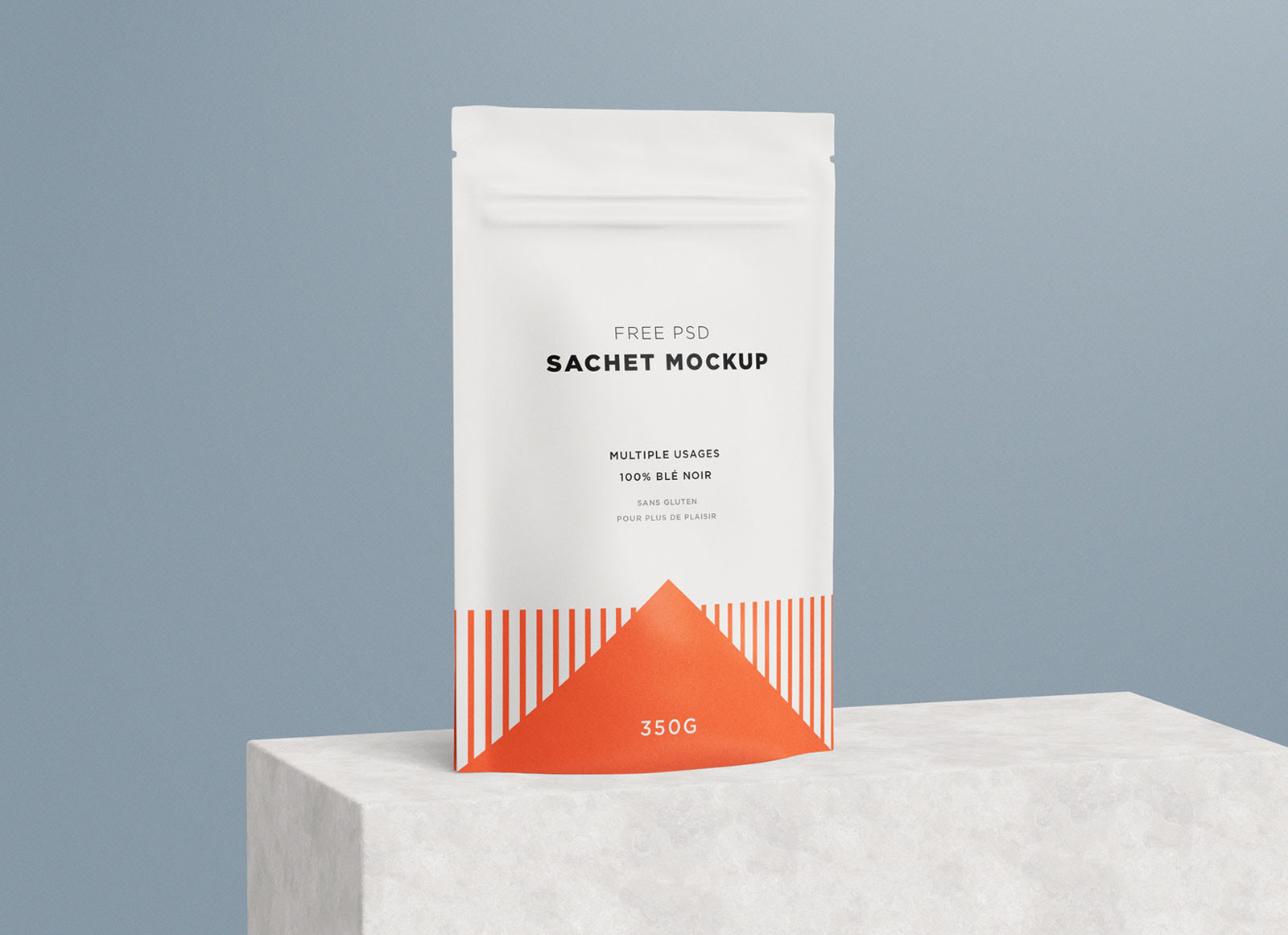 Free Standing Pouch / Sachet Packaging Mockup PSD Good Mockups