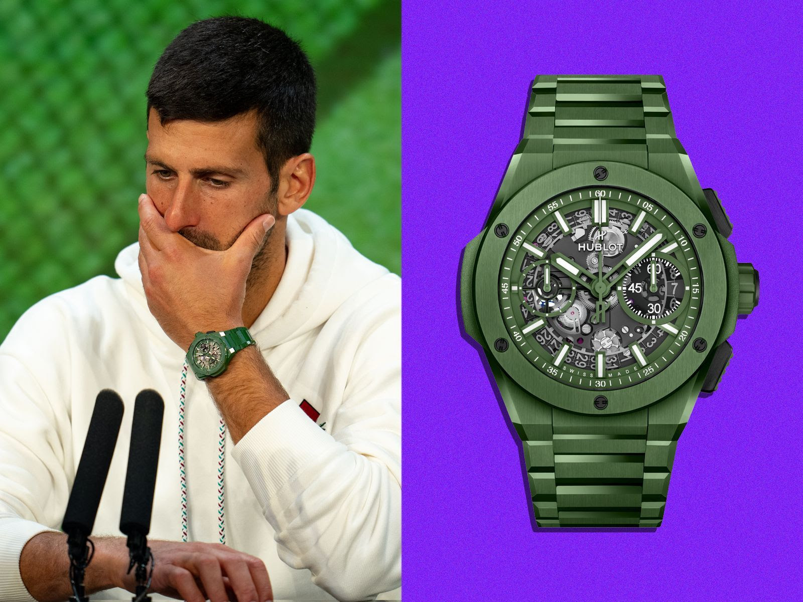 Novak Djokovic en la final del torneo Wimbledon 2023