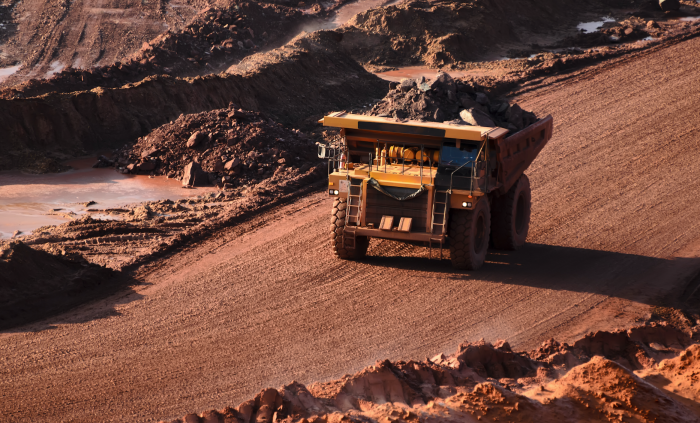 Mining truck in copper mine in Chile