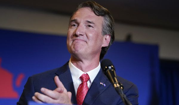 Virginia Gov.-elect Glenn Youngkin speaks at an election night party in Chantilly, Va., early Wednesday, Nov. 3, 2021, after he defeated Democrat Terry McAuliffe. (AP Photo/Andrew Harnik)