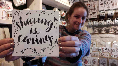 Sharing is caring for small businesses by Alice Draws The Line