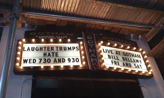 Laughter Trumps Hate marquee