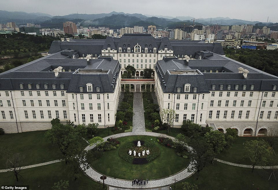 Huawei's new offices in Songshan Lake in southern China's Dongguan city officially entered service on July 1 last year