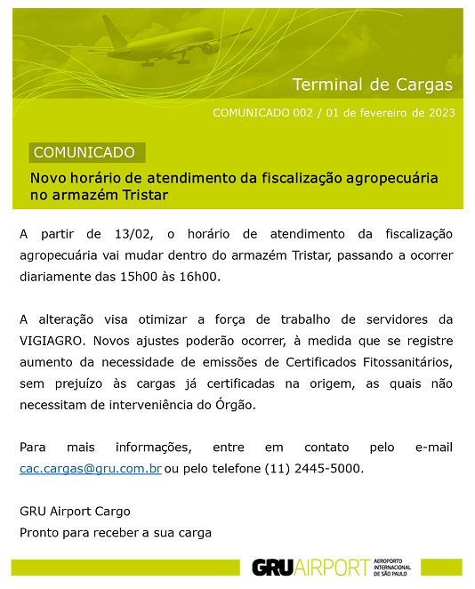 COMUNICADO TERMINAL DE CARGA