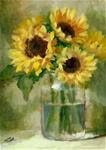 Sunflowers - Posted on Wednesday, December 3, 2014 by Linda Jacobus