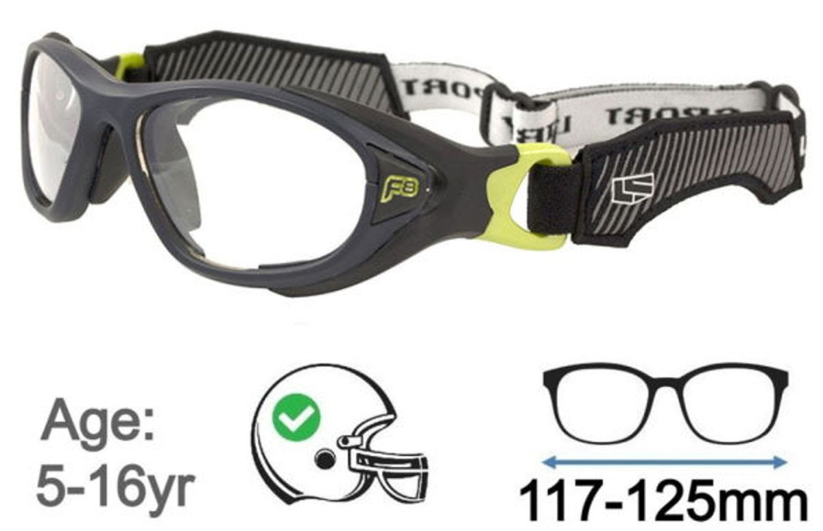 Rec Specs Liberty Sport F8 Helmet Spex Glasses- Matte Navy- Sizes 49|53 (Prescription Lenses Available)