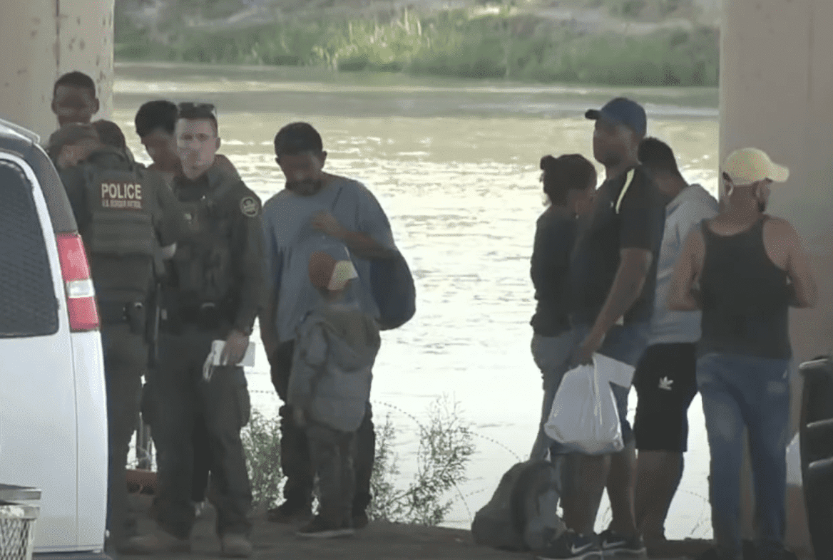 Border patrol agents and immigrants