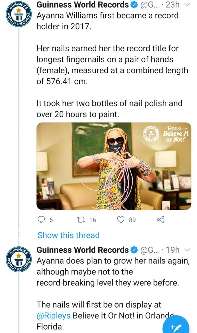 Woman with Guiness World Record for longest fingernails cuts them after nearly 30 years