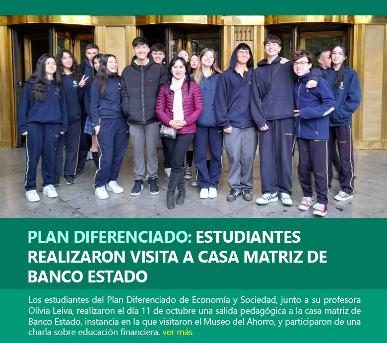 Plan diferenciado: Estudiantes realizaron visita a casa matriz de Banco Estado