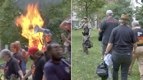 WATCH: Communist Group Burns American Flag During Philadelphia July 4 Event