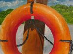 Bright Orange Life Preserver - Posted on Saturday, January 31, 2015 by Katrina  Parker Williams