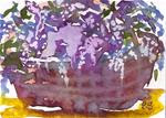 ACEO Basket of Lavender Flowers Gouache Abstract Painting Penny StewArt - Posted on Monday, February 2, 2015 by Penny Lee StewArt
