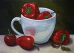 Cup and Red Peppers - Posted on Tuesday, February 3, 2015 by Sherry Bevins