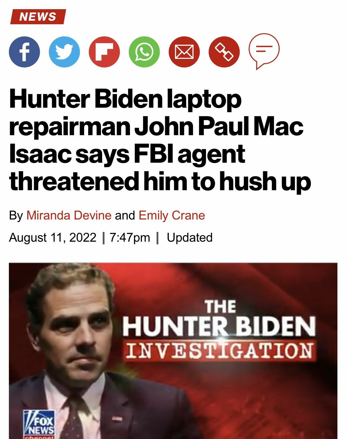 Fox News Hunter Biden story