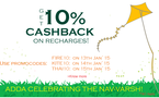  Get 10% Cashback on Mobile/DTH/ Data Card recharges