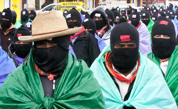 Thousands of Zapatistas marched silently through the city of San Cristóbal de las Casas in the Mexican state of Chiapas on December 21, 2012. (WNV/Marta Molina)