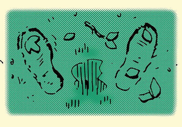 how to track a person woman's urine on the ground illustration