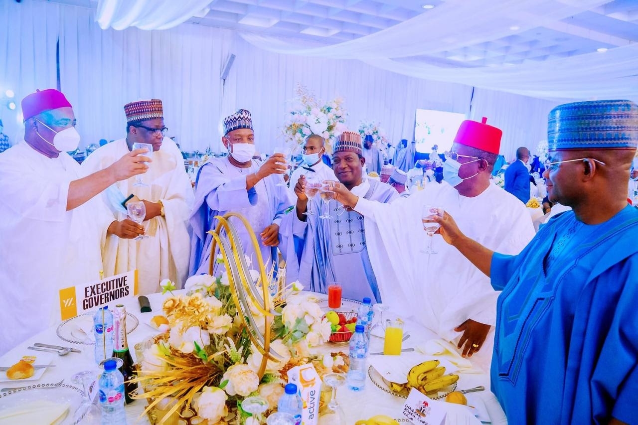 Buhari, Osinbajo, others at Yusuf and Zahra