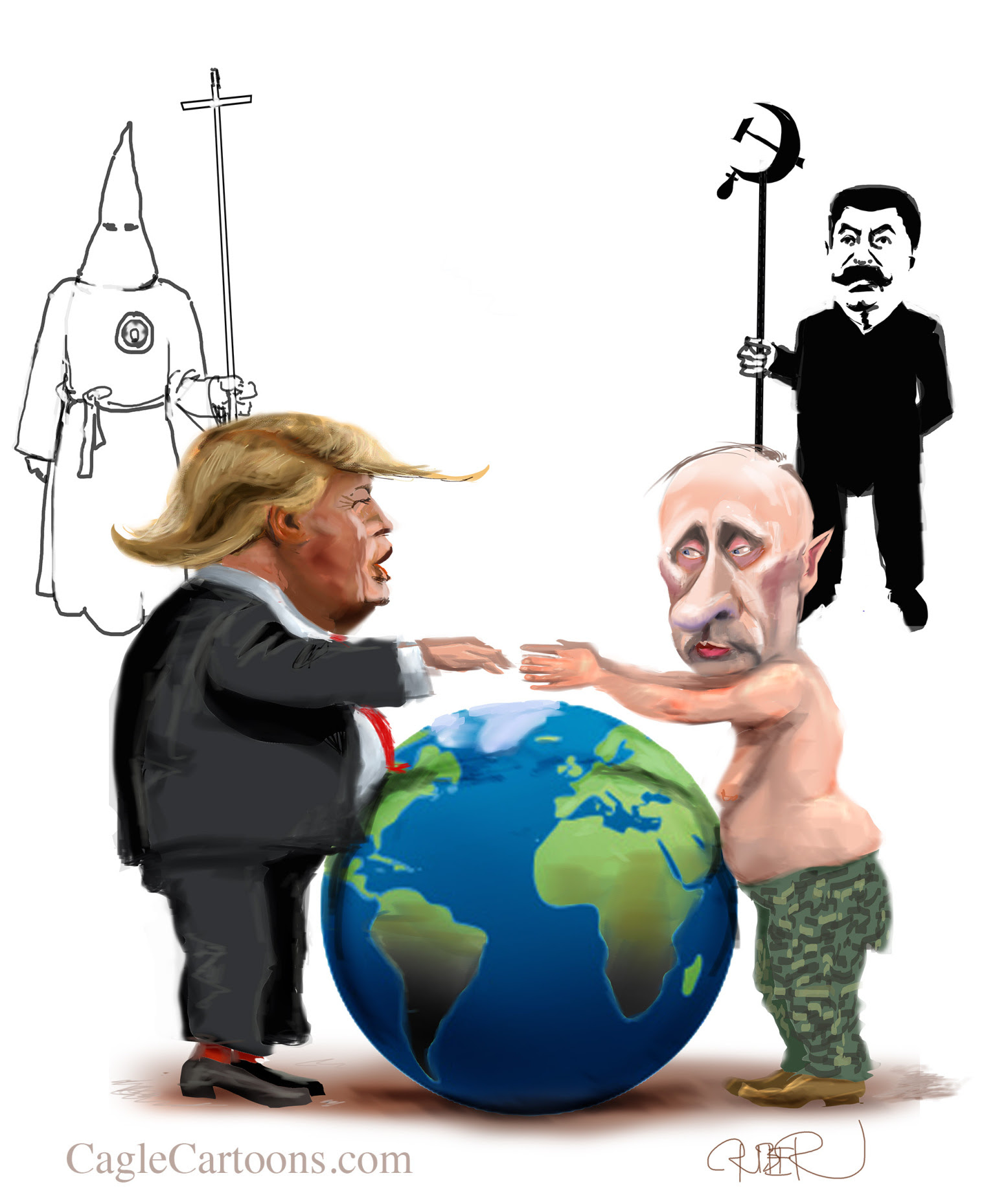 Trump and Putin united over racisma and dictatorship