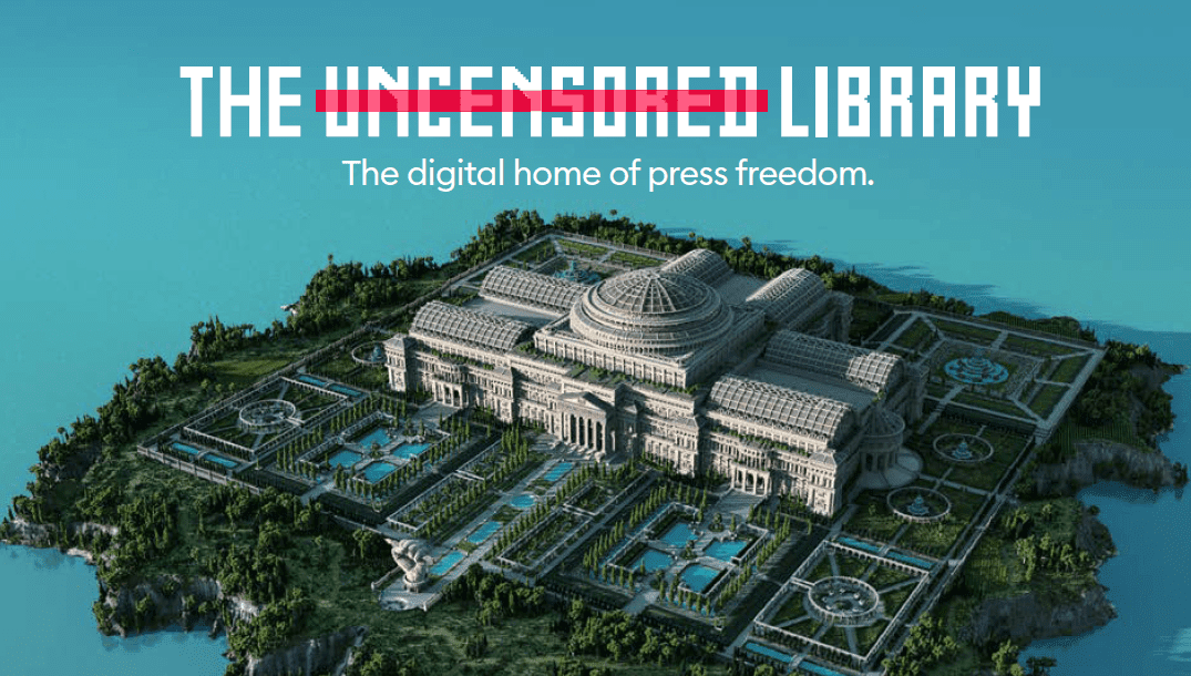 The Uncensored Library Minecraft biblioteca