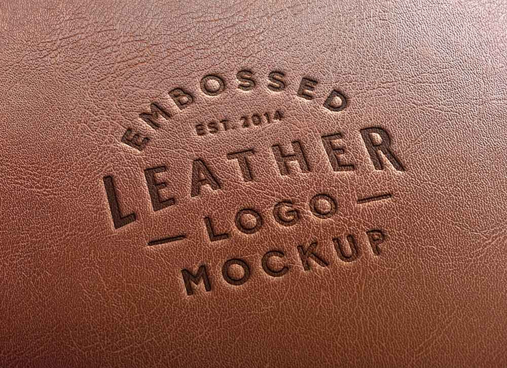 Free Leather Stamping Logo Mockup Mockuptree