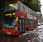 Analysis was carried out during weekdays across London. Heavy rain and flooding,pictured, made journeys 6% longer, moderate rain delayed people by 3.8% and light rain caused commuting time to increase by 2.1%