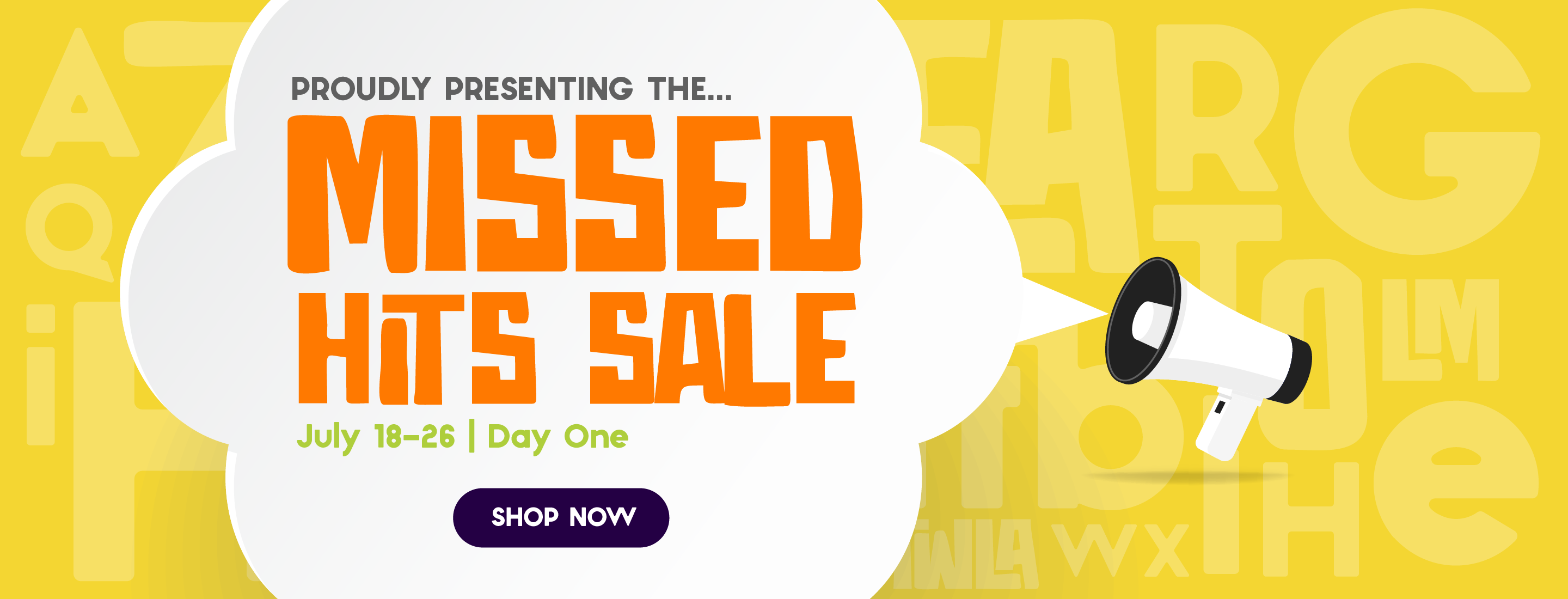 missed hits sale banner