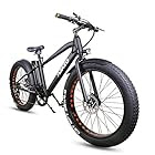 NAKTO Fat Tire Electric Bicycle 300W High Speed Brushless Motor and Detachable Waterproof Lithium Battery Electric Bikes Beach Snow ebike