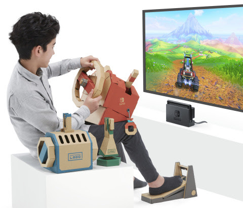 Nintendo Labo: Vehicle Kit. Buckle up for adventure while sitting in the driver's seat!