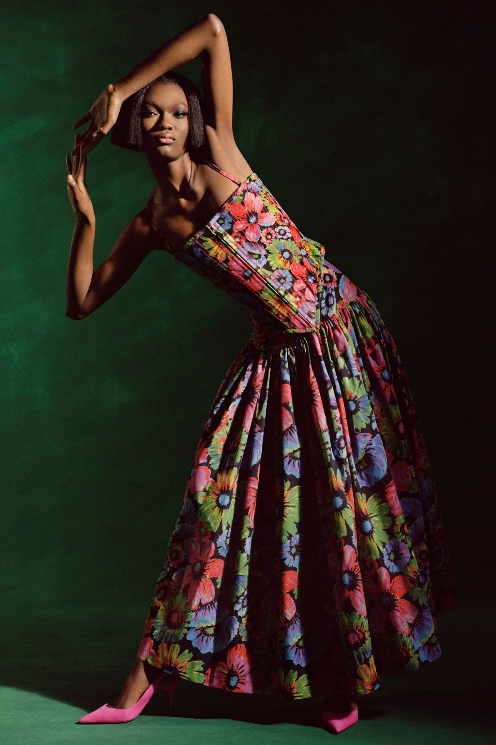 christopher john rogers coleccion crucero 2022 vestido flores