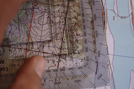 land navigation measuring distance on topo topographic map